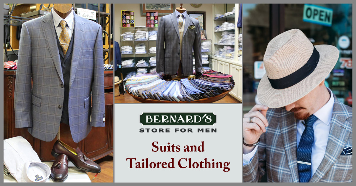 Suits and Tailored Clothing at Bernards Store for Men in historic Downtown Jasper, Alabama