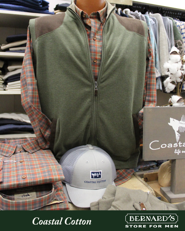 Coastal Cotton Vests and Shirts at Bernard's Store for Men