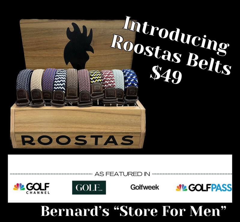 Roostas Belts at Bernard's Store for Men