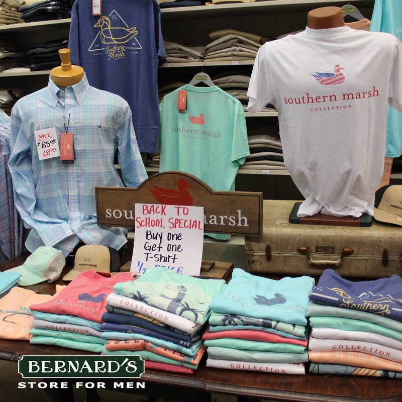 Back to School Specials on T Shirts at Bernard's Store for Men