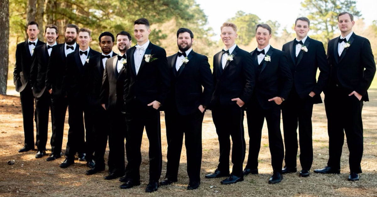 Groom and groomsmen - Tuxedos from Bernard's Store for Men in Jasper, Alabama